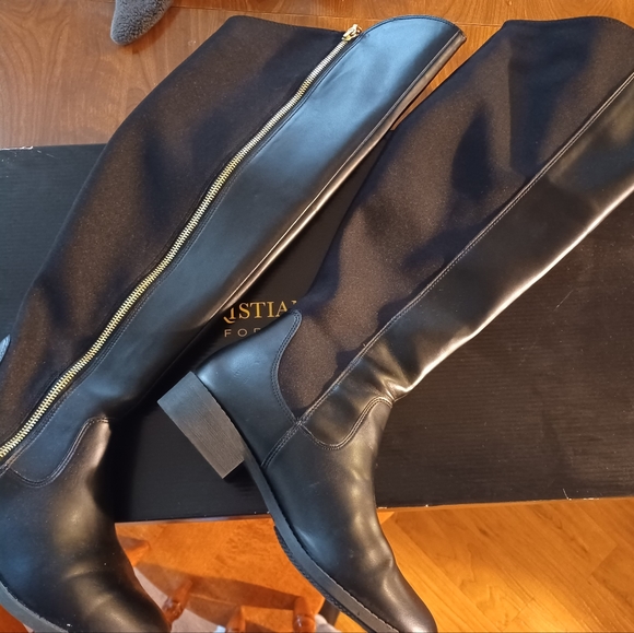 *NWOT* CHRISTIAN SIRIANO KNEE HIGH WINTER LEATHER BOOTS! - Picture 3 of 6